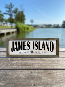 James Island GPS Coordinates Sign image 0