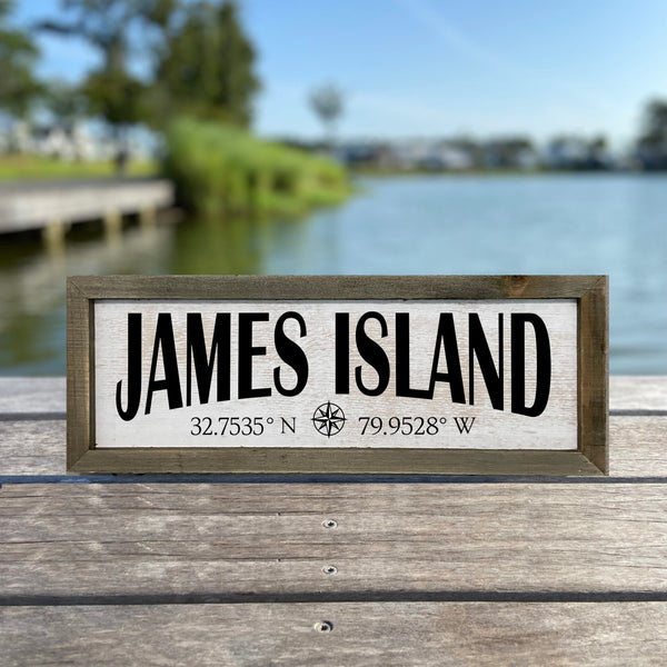 James Island GPS Coordinates Sign image 0