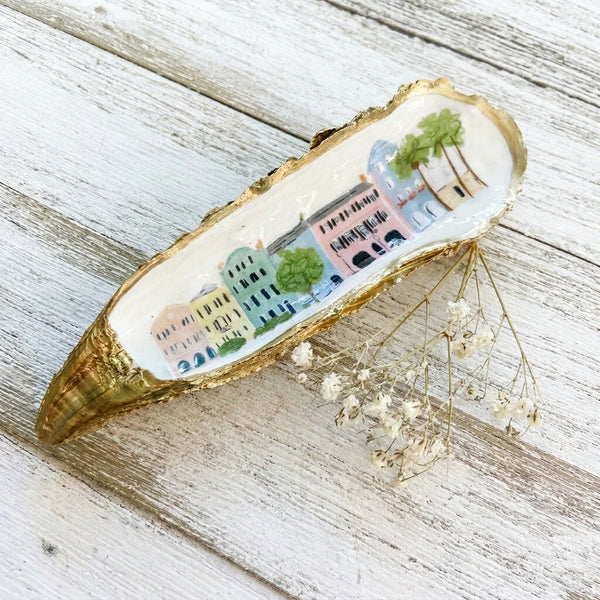 Rainbow Row Oyster Shell Dish