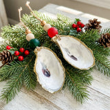 Gilded Oyster Shell Ornament - Festive Collection