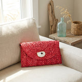 Red Oyster Shell Clutch