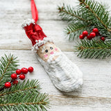 Oyster Shell Santa Ornament