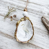 Egret Oyster Ornament