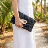 Black Oyster Shell Clutch