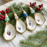 Gilded Oyster Shell Ornament - Coastal Collection