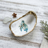 Sea Turtle Oyster Shell Jewelry Dish