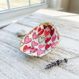 Bold Hearts Oyster Shell Jewelry Dish
