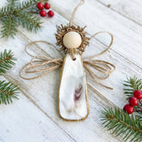 Oyster Shell Angel Ornament