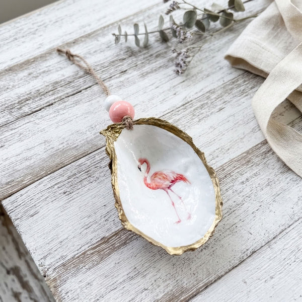 Flamingo Oyster Ornament