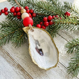 Gilded Oyster Shell Ornament - Festive Collection
