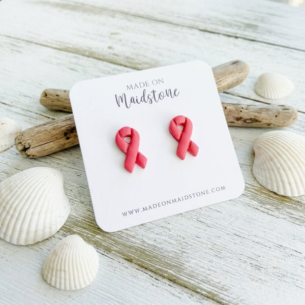 Pink Ribbon Studs