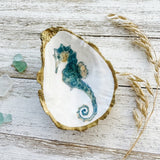 Seahorse Oyster Shell Ring Dish