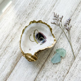 Monogrammed Oyster Shell Jewelry Dish
