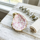 Pink Tiles Oyster Shell Jewelry Dish