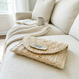 Rainbow Row Oyster Shell Clutch