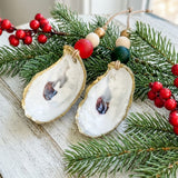 Gilded Oyster Shell Ornament - Festive Collection