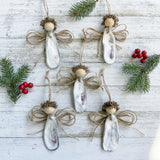 Oyster Shell Angel Ornament