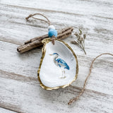 Blue Heron Oyster Ornament