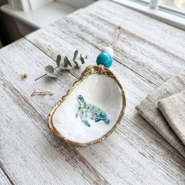Sea Turtle Oyster Ornament