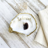 Personalized Oyster Shell Jewelry Dish with Name