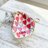 Bold Hearts Oyster Shell Jewelry Dish