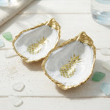 Golden Pineapple Oyster Shell Jewelry Dish