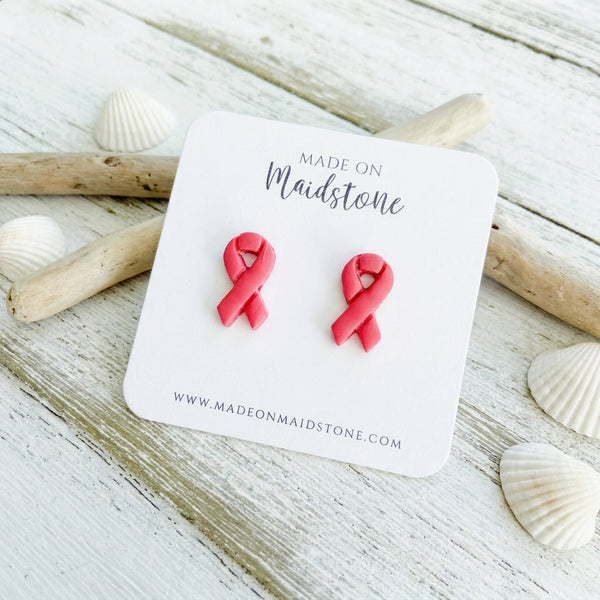Pink Ribbon Studs