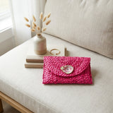 Floral Oyster Shell Clutch