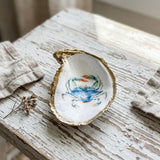 Blue Crab Oyster Shell Jewelry Dish