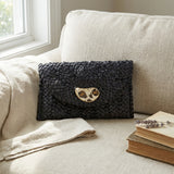 Leopard Print Oyster Shell Clutch