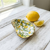 Lemon Oyster Shell Jewelry Dish