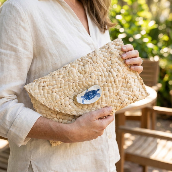 Sea Turtle Oyster Shell Clutch