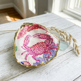 Pink Crab Oyster Shell Jewelry Dish
