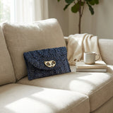 Leopard Print Oyster Shell Clutch