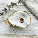 Personalized Wedding Oyster Shell Jewelry Dish