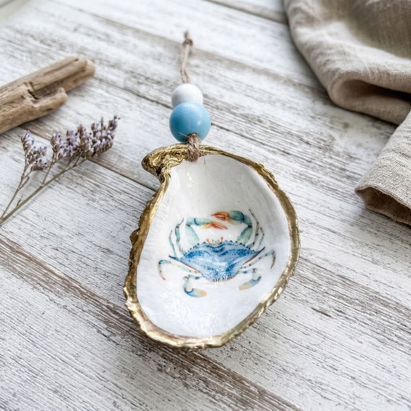 Blue Crab Oyster Ornament