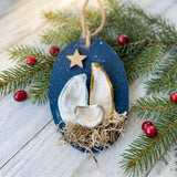 Oyster Shell Nativity Ornament
