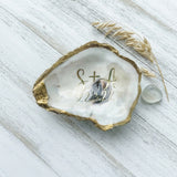 Personalized Wedding Oyster Shell Jewelry Dish