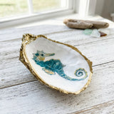 Seahorse Oyster Shell Ring Dish