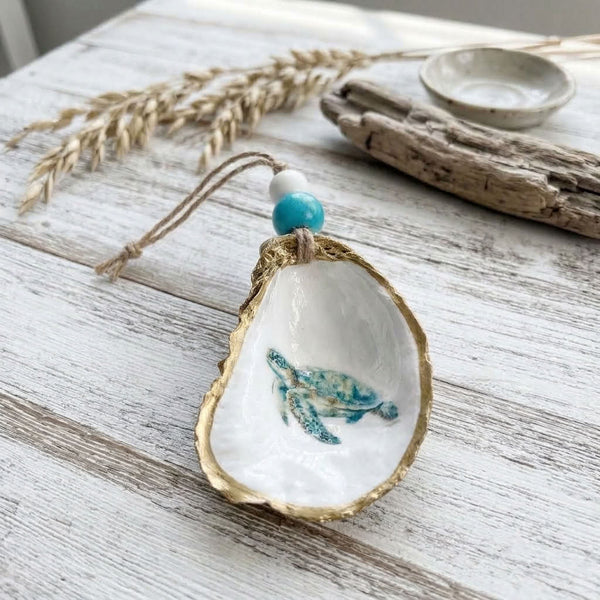 Sea Turtle Oyster Ornament