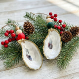 Gilded Oyster Shell Ornament - Festive Collection