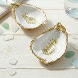 Golden Pineapple Oyster Shell Jewelry Dish