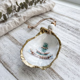 Pineapple Fountain Oyster Ornament