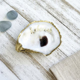 Personalized Oyster Shell Jewelry Dish with Name