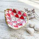 Bold Hearts Oyster Shell Jewelry Dish