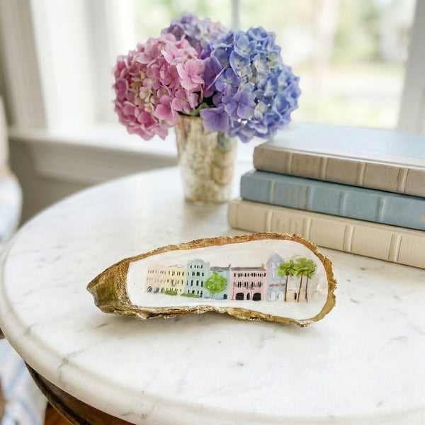 Rainbow Row Oyster Shell Dish