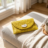 Yellow Oyster Shell Clutch