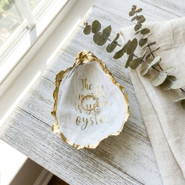 The World is Your Oyster Ring Dish