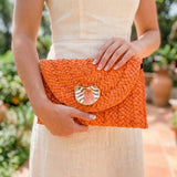 Tiger Oyster Shell Clutch