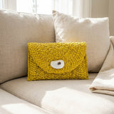 Yellow Oyster Shell Clutch
